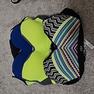 Victoria's Secret Sports Racerback Lined Wired Bras (Set of 3 Bundle)